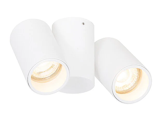 Spot design blanc 2 lumières orientables - Michael