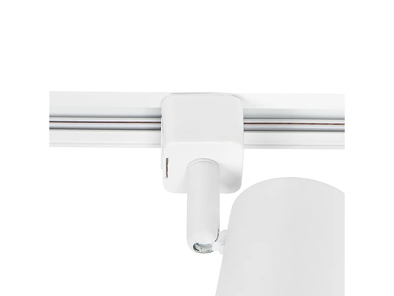 Système sur rail moderne monophasé avec 3 spots blancs - Jeana