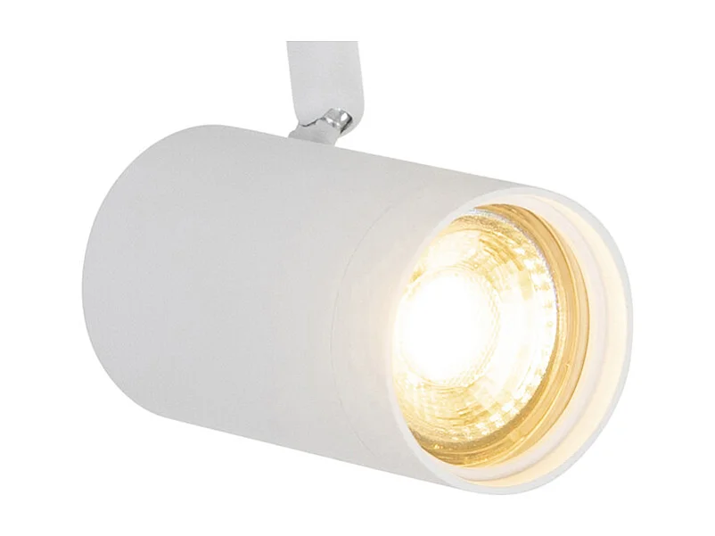 Système d'éclairage sur rail moderne avec 3 spots blancs 1-Phase - Iconic Jeana
