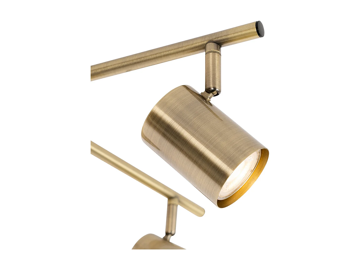 Plafonnier moderne bronze 5 lumières orientable rectangulaire - Jeana