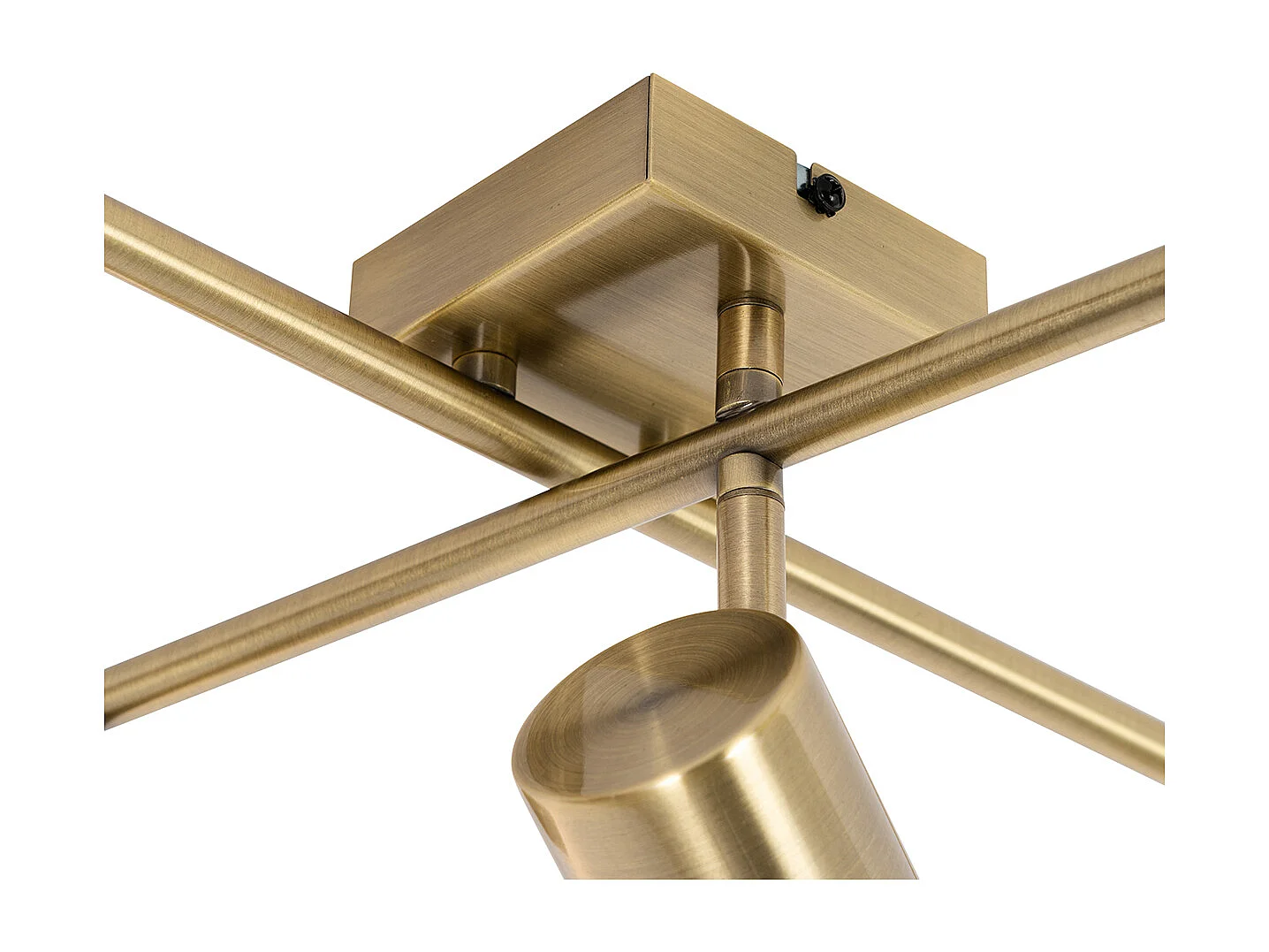 Plafonnier moderne bronze 5 lumières orientable rectangulaire - Jeana