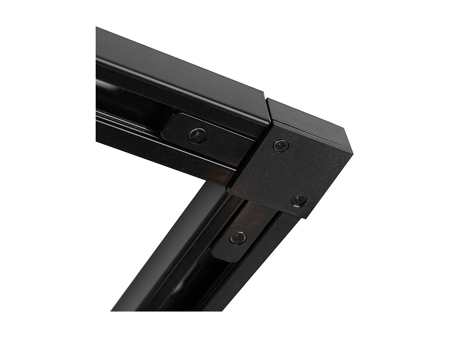 Système sur rail moderne avec 5 spots monophasé noir - Jeany