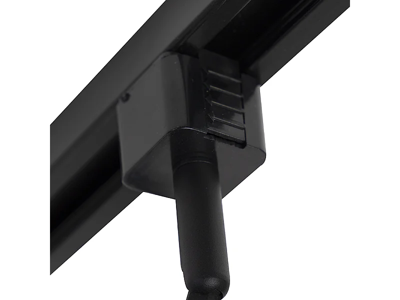 Système d'éclairage sur rail moderne avec 5 spots noirs monophasé - Iconic Jeany