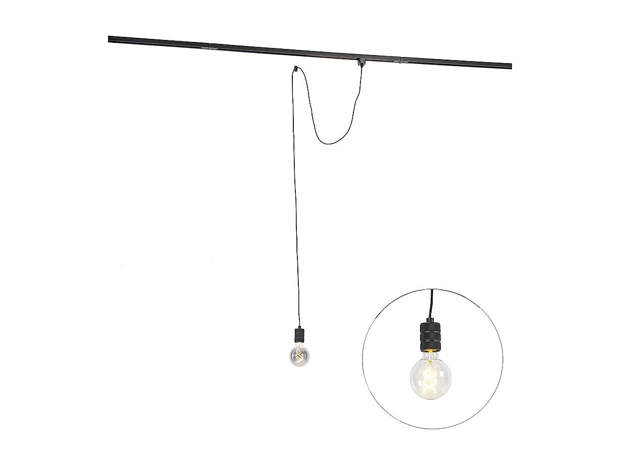 Suspension sur rail noire - Cavalux