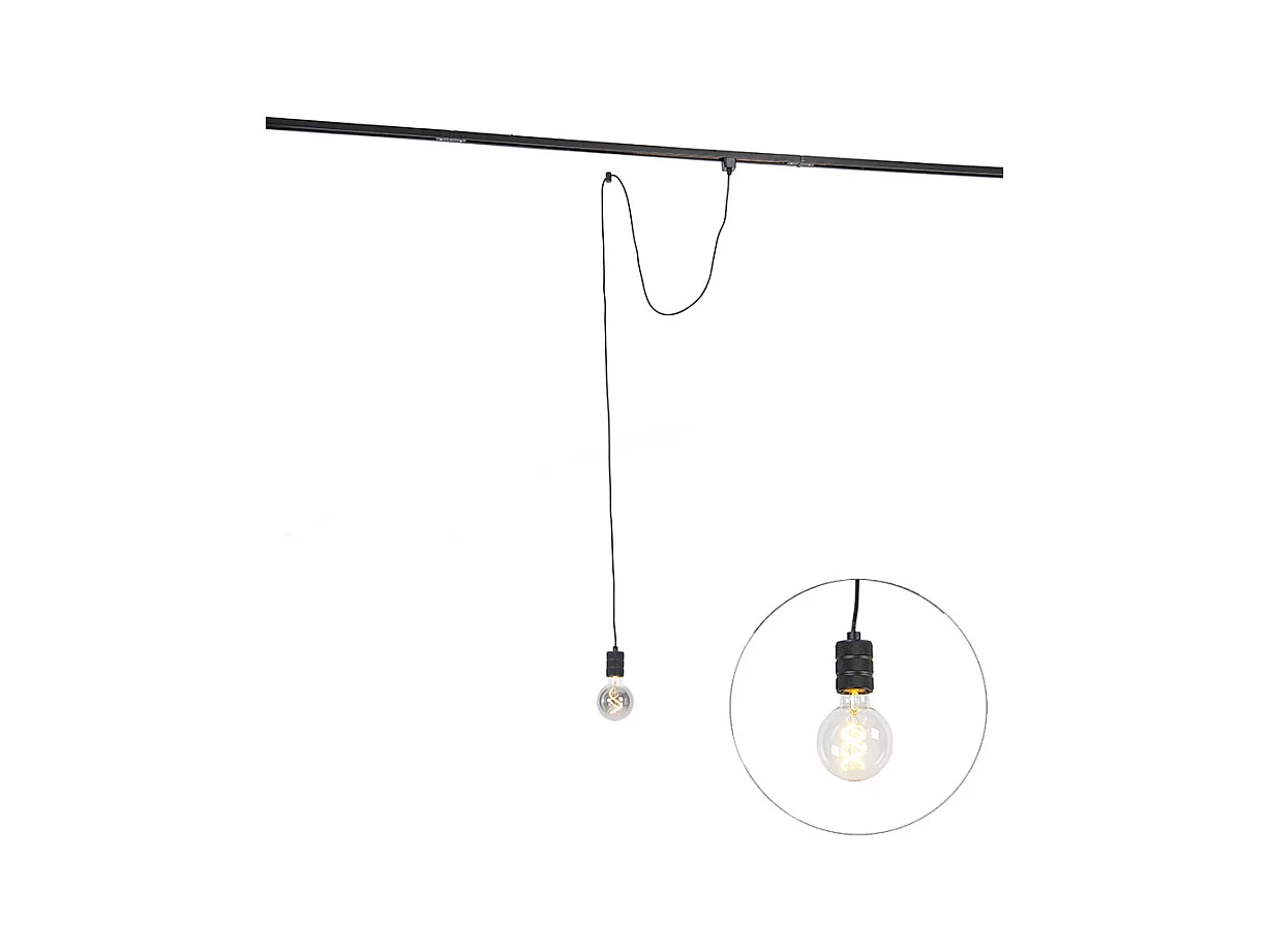 Suspension sur rail noire - Cavalux