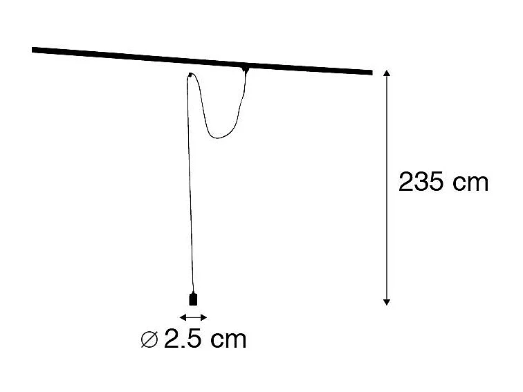 Suspension sur rail noire - Cavalux
