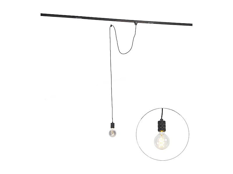 Suspension sur rail noire - Cavalux