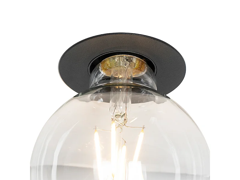 Spot encastré intelligent noir avec ampoule WiFi G95 - Insight