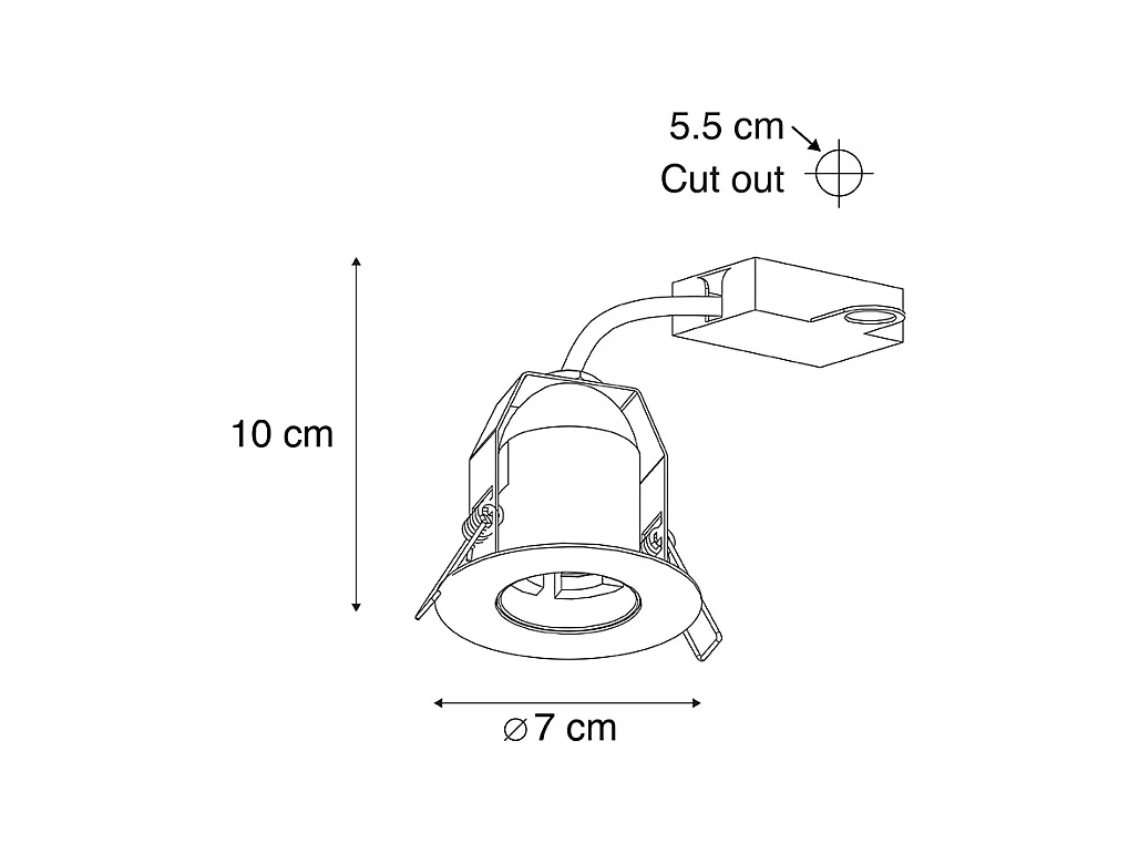 Spot encastré intelligent noir avec ampoule WiFi G95 - Insight