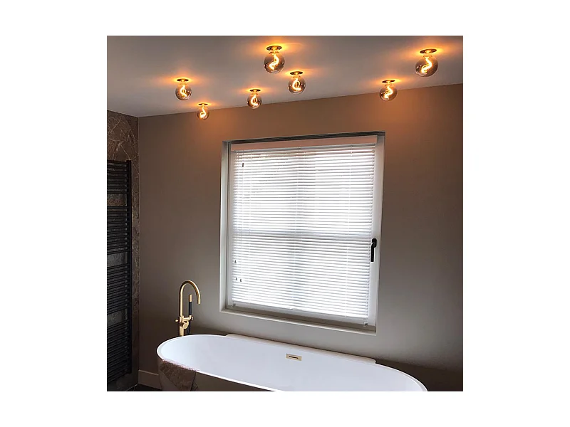 Spot encastré intelligent noir avec ampoule WiFi G95 - Insight