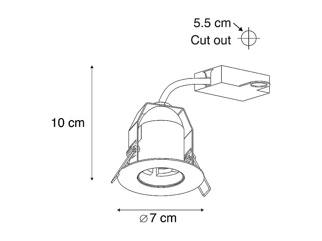 Spot encastré intelligent noir avec ampoule WiFi G95 - Insight