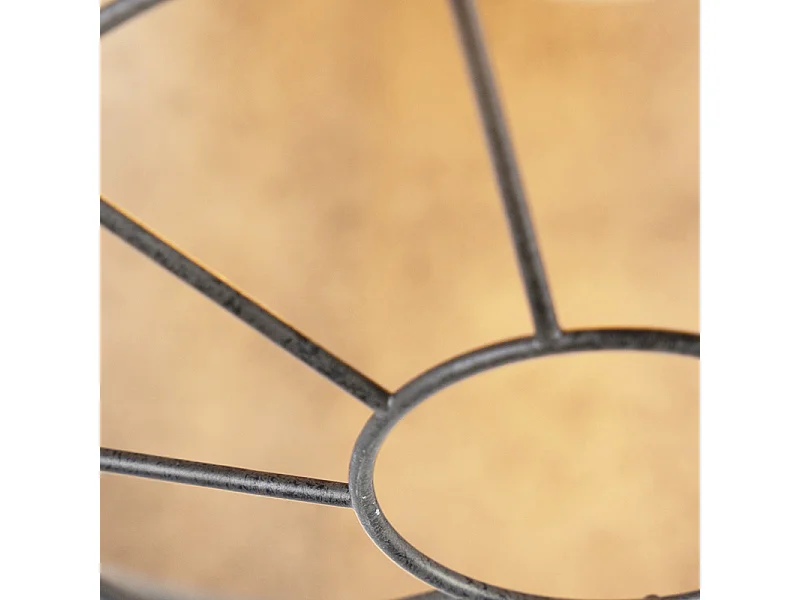 Plafonnier industriel argent vieilli 32 cm - Course