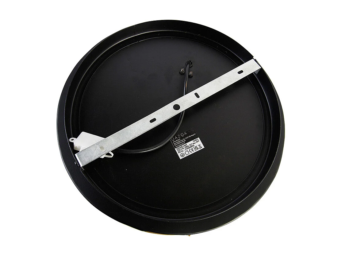 Plafonnier industriel noir avec or 35 cm - Barril