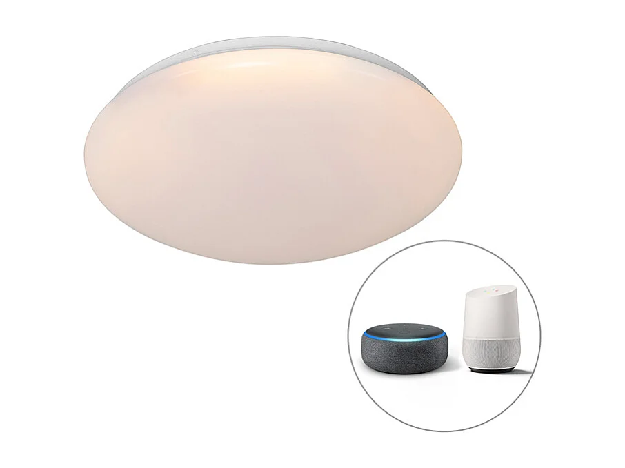 Plafonnier moderne intelligent blanc 38 cm avec LED et RGB - Iene