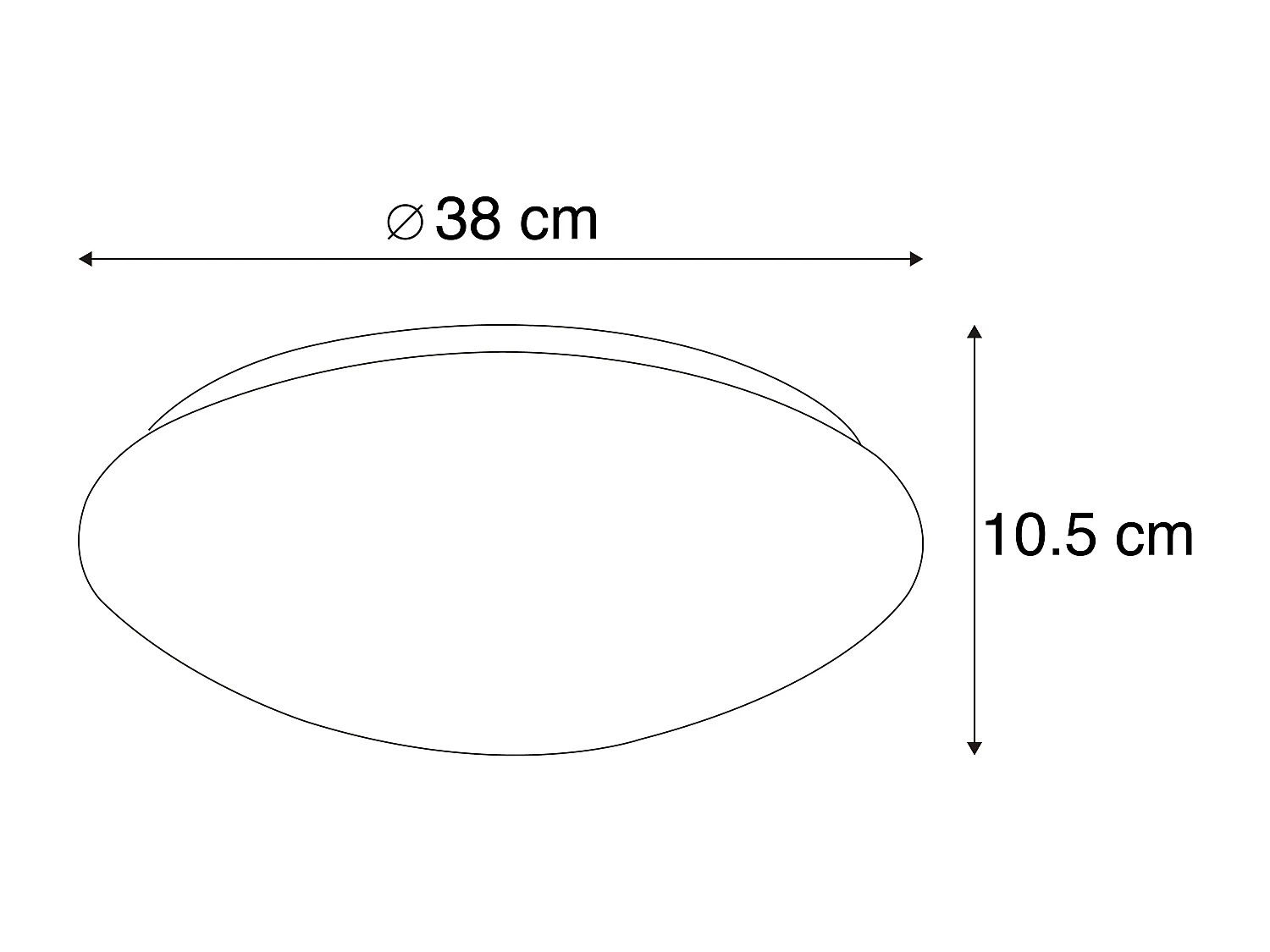 Plafonnier moderne intelligent blanc 38 cm avec LED et RGB - Iene