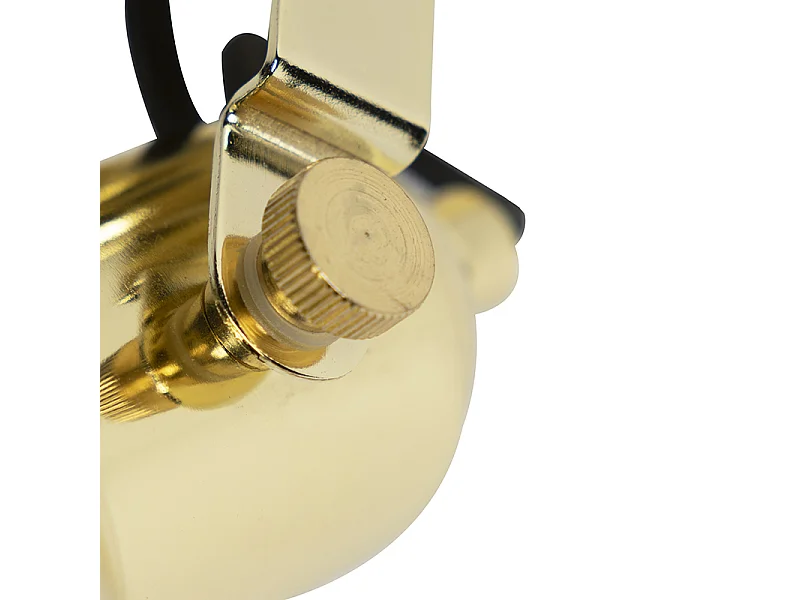 Spot industriel rond doré à 1 lumière - Tommy