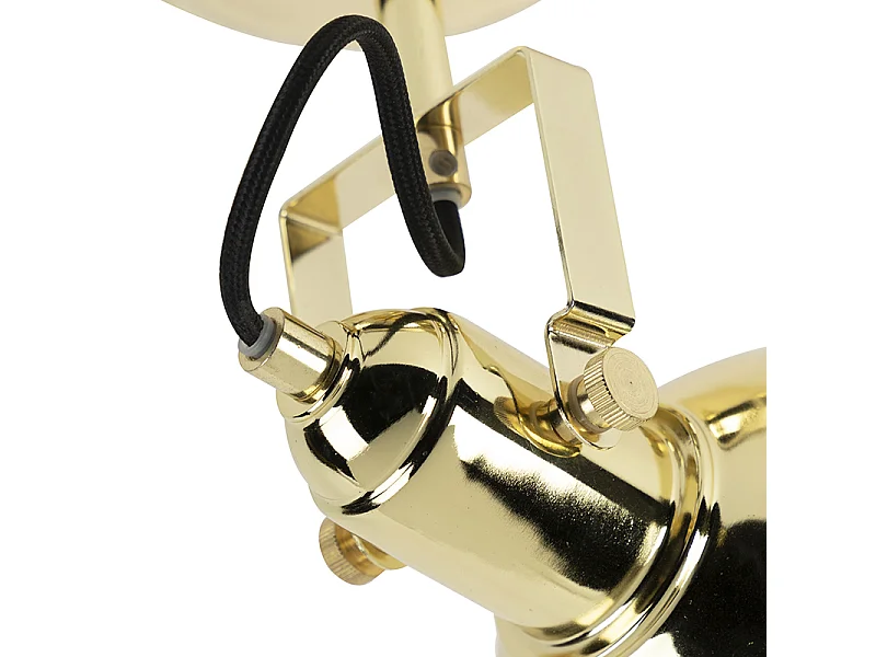 Spot rond industriel doré 1 lumière - Tommy