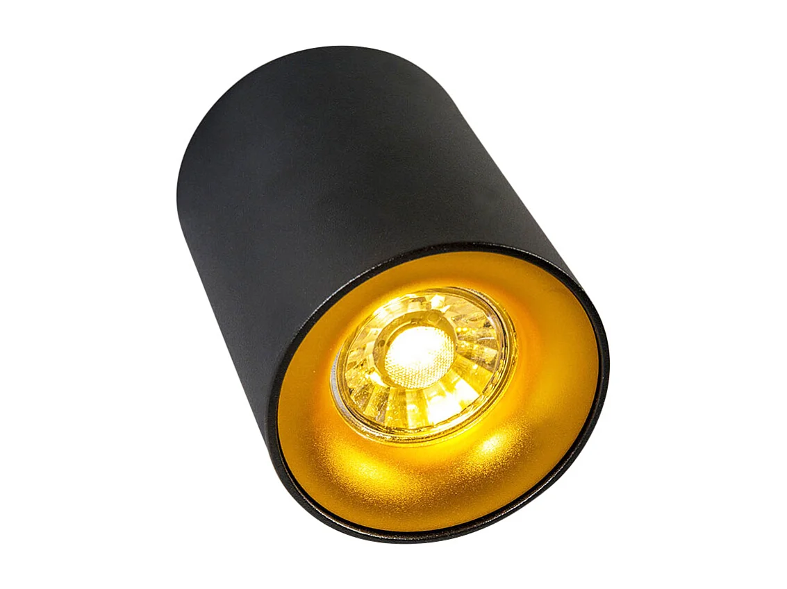 Spot intelligent noir avec or incl. Source lumineuse GU10 WiFi - Ronda