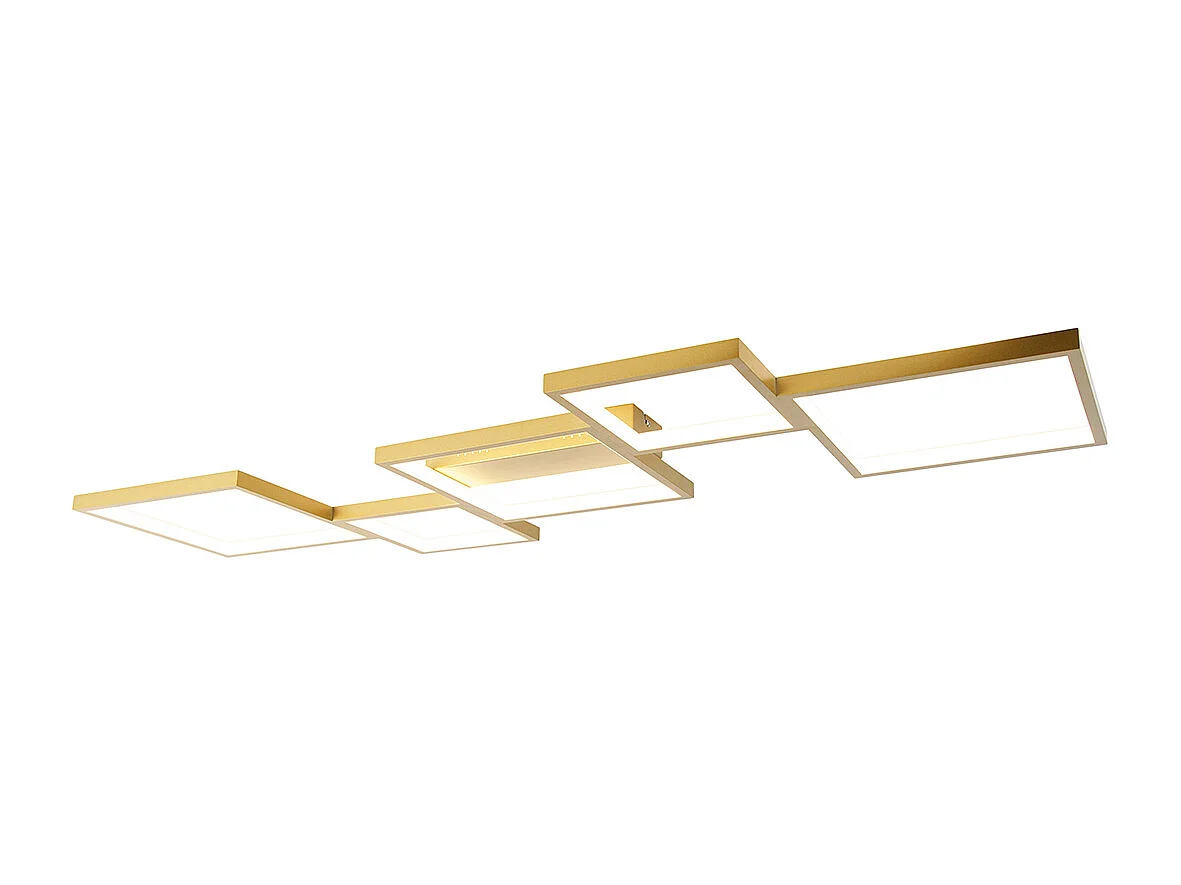 Plafonnier doré avec LED 3 étapes dimmable 5 lumières - Lejo