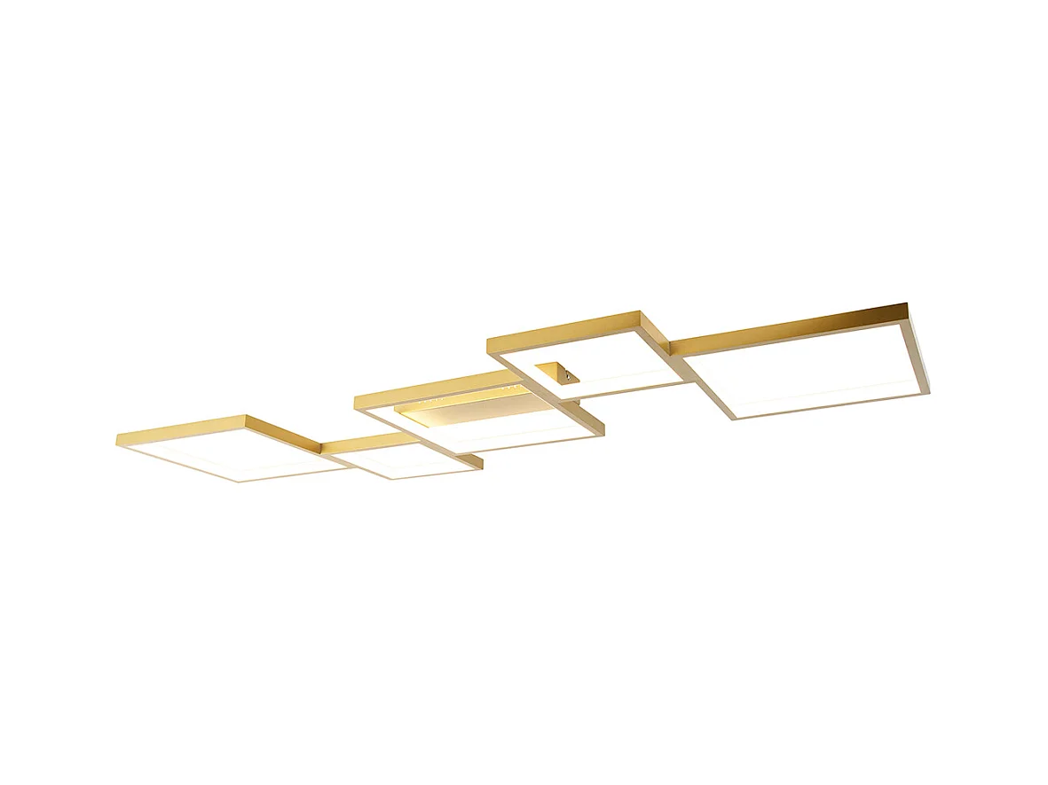 Plafonnier doré avec LED 3 étapes dimmable 5 lumières - Lejo