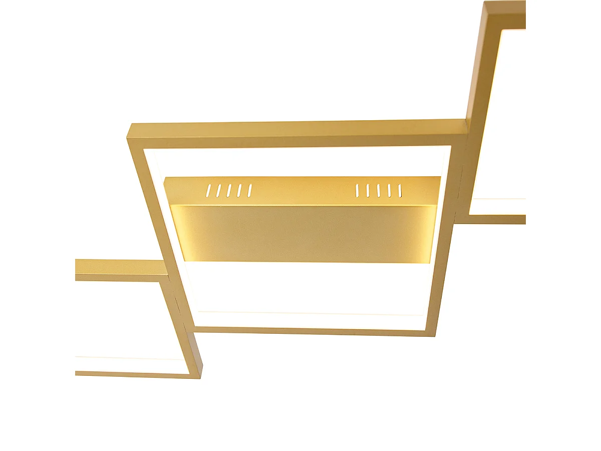 Plafonnier doré avec LED à 3 niveaux de luminosité 5 lumières - Lejo