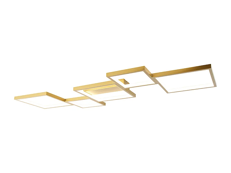 Plafonnier doré avec LED à 3 niveaux de luminosité 5 lumières - Lejo