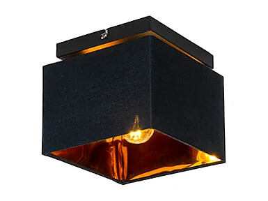 Plafonnier moderne noir avec or - VT
