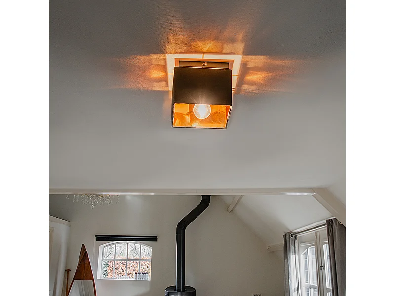 Plafonnier moderne noir avec or - VT 1