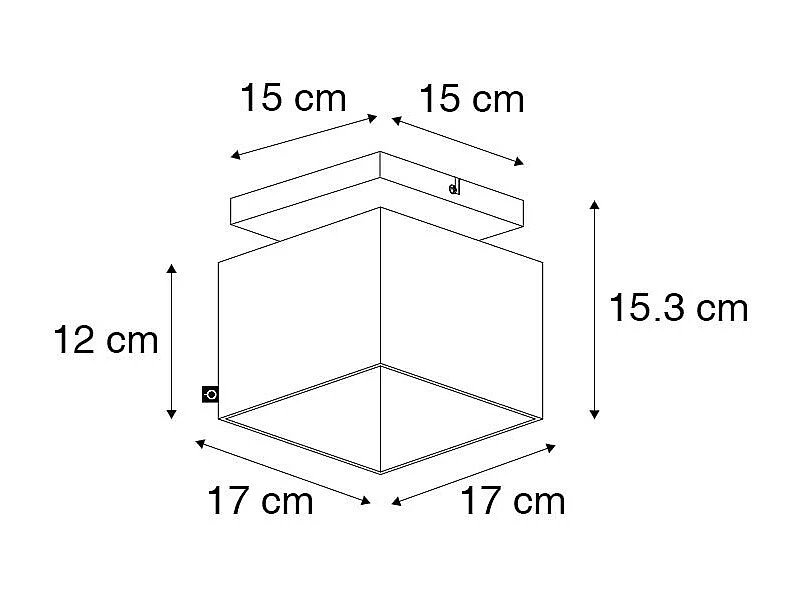 Plafonnier moderne noir avec or - VT 1