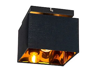 Plafonnier moderne noir avec or - VT 1