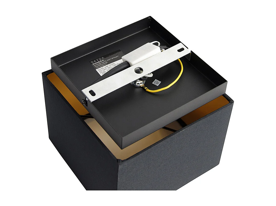 Plafonnier moderne noir avec or - VT