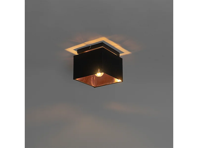 Plafonnier moderne noir avec or - VT