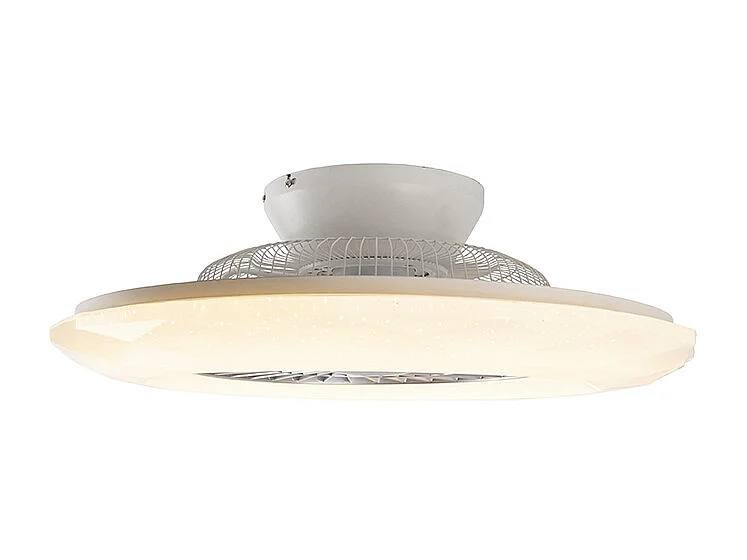 Ventilateur de plafond argent avec LED avec effet étoile dimmable - Clima