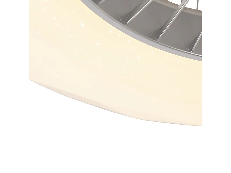 Ventilateur de plafond argent avec LED avec effet étoile dimmable - Clima
