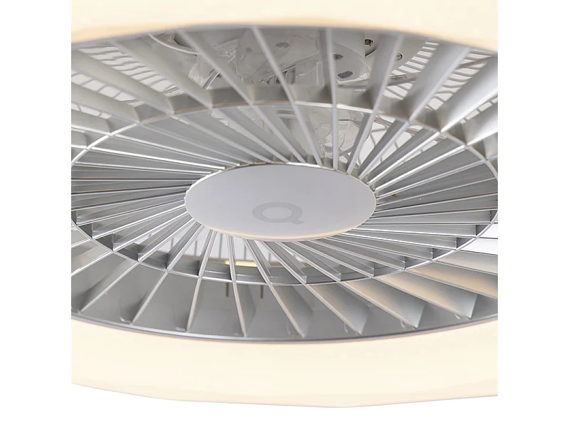 Ventilateur de plafond argent avec LED avec effet étoile dimmable - Clima