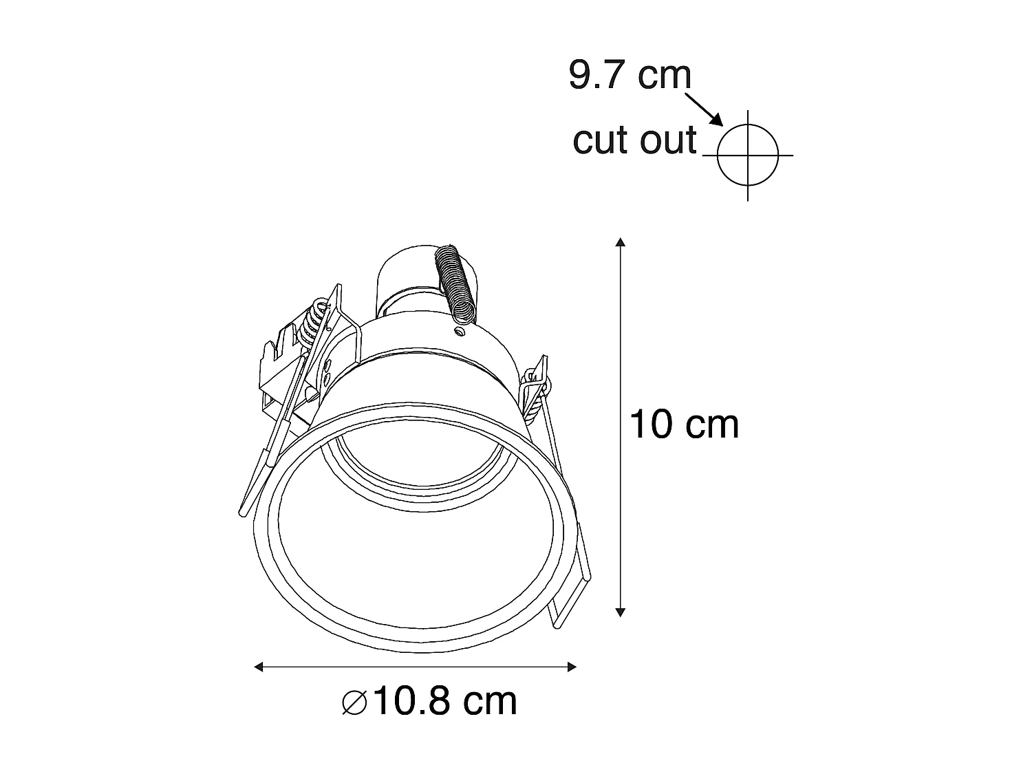 Spot encastré moderne noir AR70 - Dept