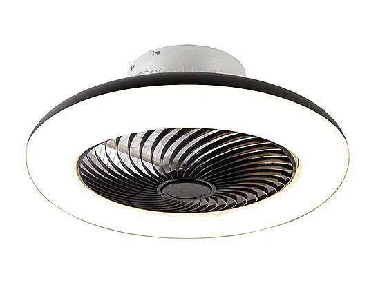 Ventilateur de plafond noir avec LED avec télécommande - Clima