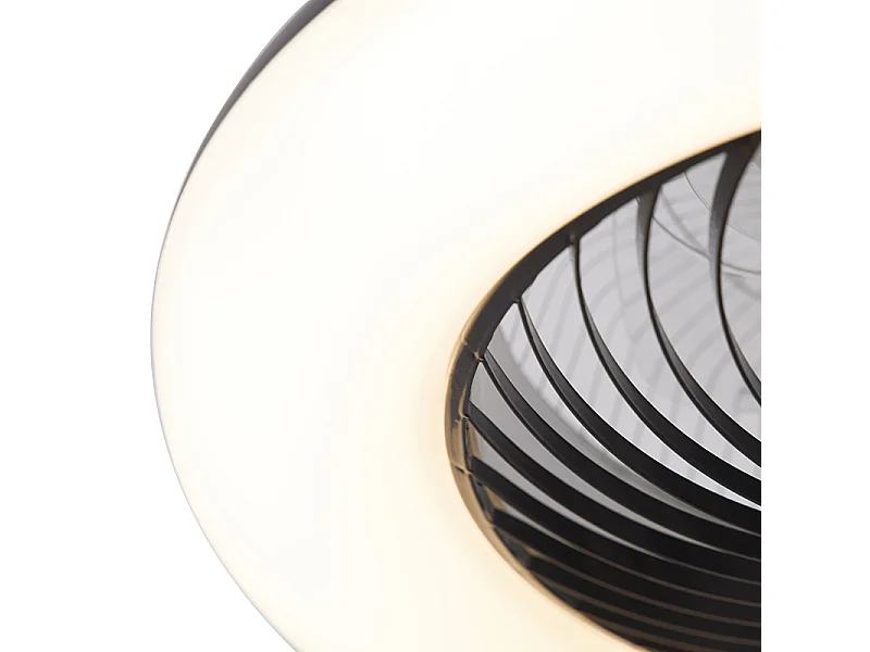 Ventilateur de plafond noir avec LED avec télécommande - Clima
