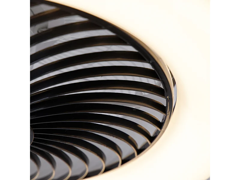 Ventilateur de plafond noir avec LED avec télécommande - Clima