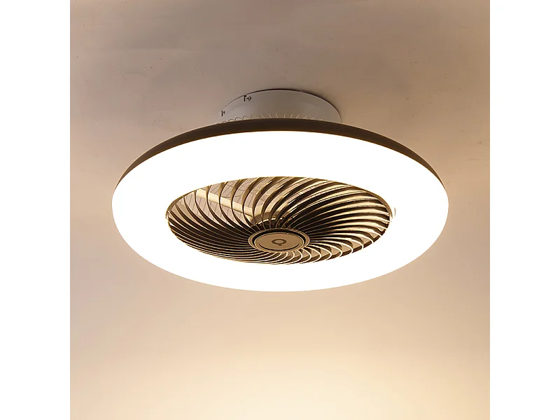Ventilateur de plafond noir avec LED avec télécommande - Clima