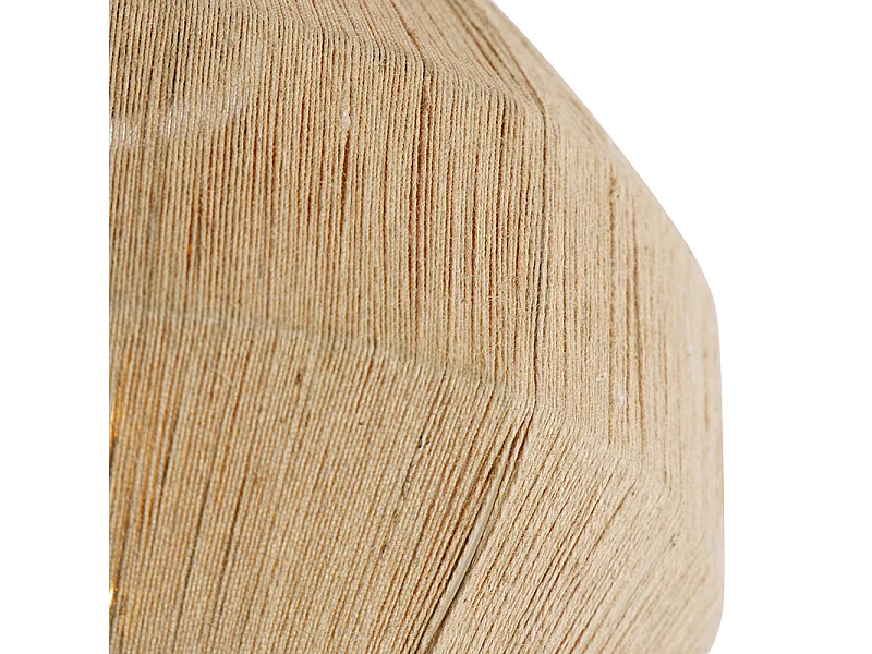 Plafonnier oriental noir avec corde - Riki