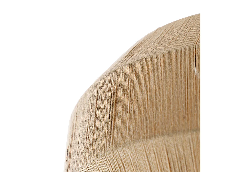 Plafonnier oriental noir avec corde - Riki