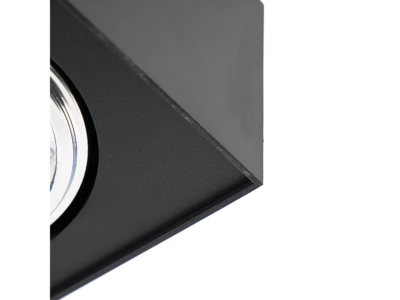 Spot design noir carré 3 lumières - Kaya