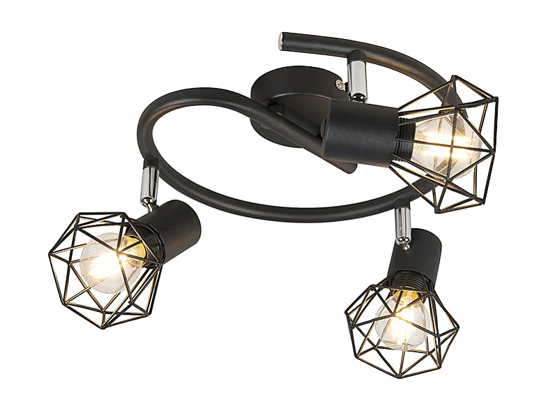 Spot art déco noir pivotant et inclinable - MOSH 3