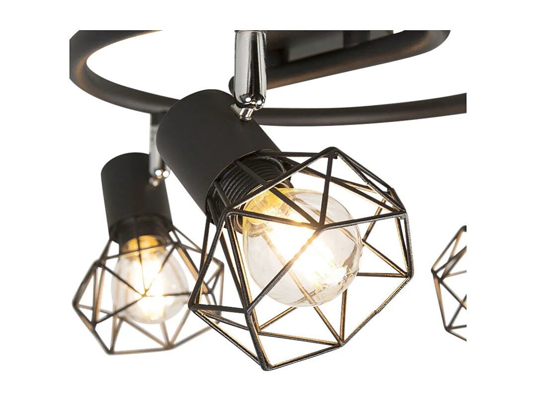 Spot art déco noir pivotant et inclinable - MOSH 3