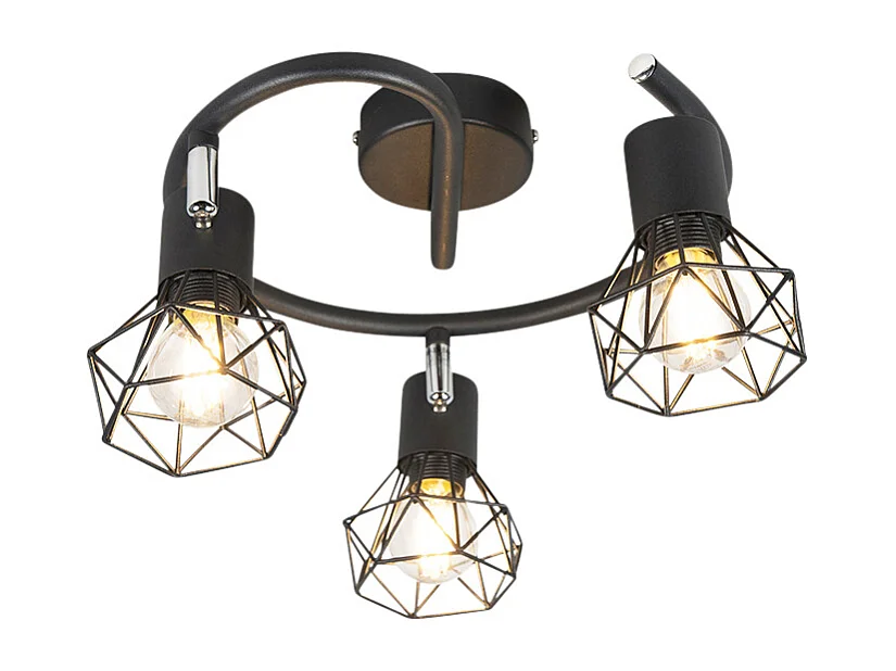 Spot art déco noir pivotant et inclinable - MOSH 3