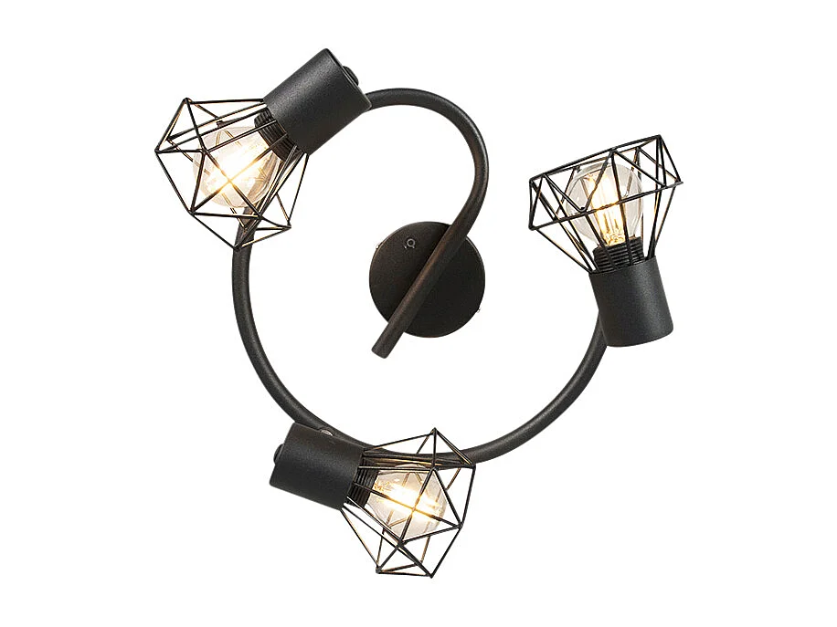 Spot art déco noir pivotant et inclinable - MOSH 3