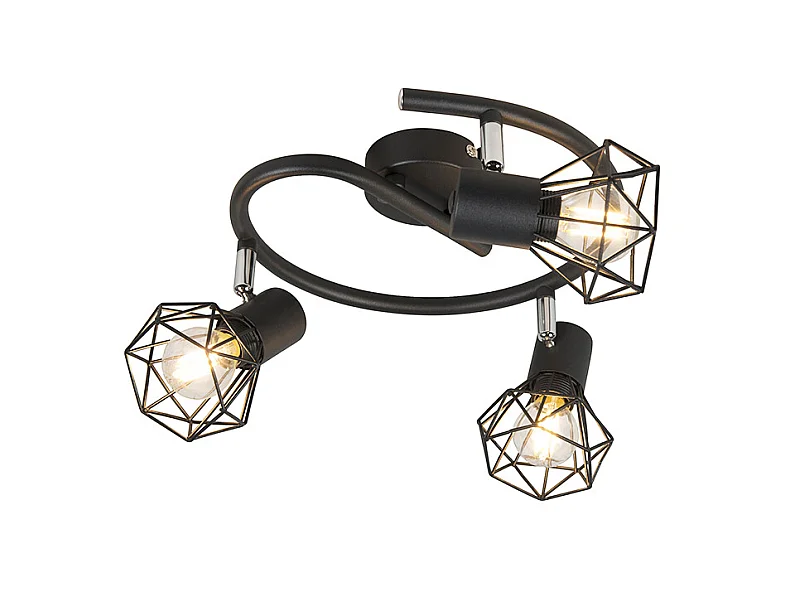 Spot art déco noir pivotant et inclinable - MOSH 3