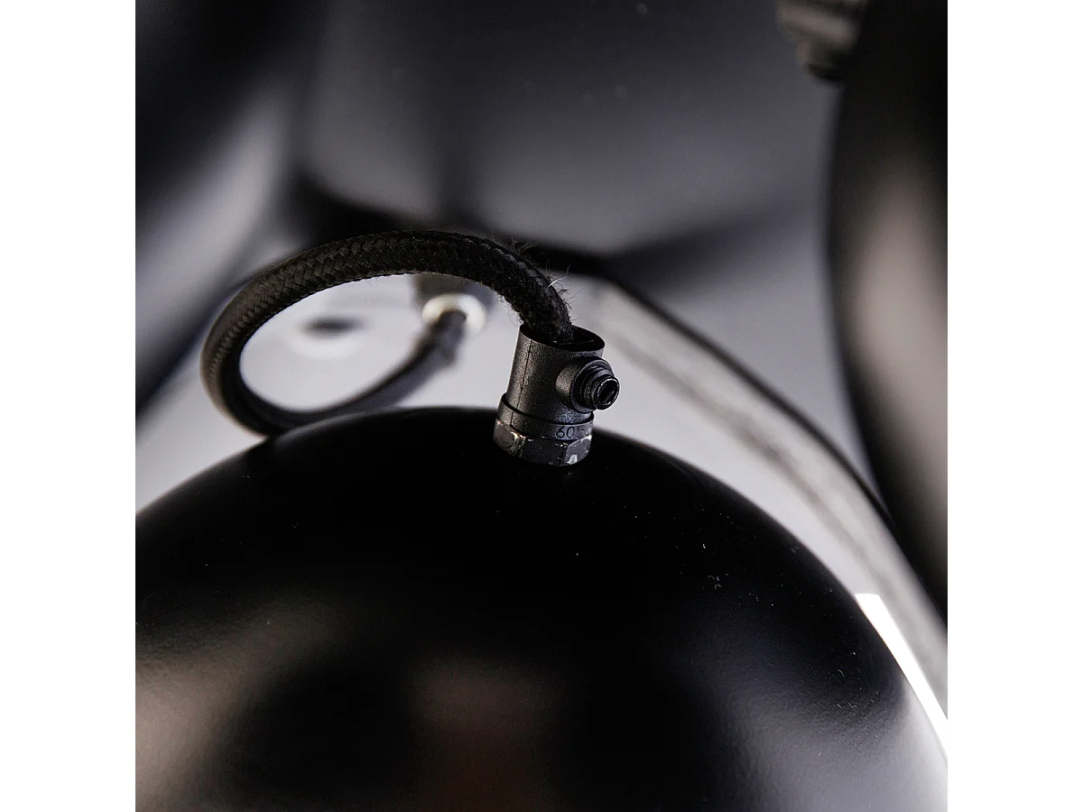 Spot industriel noir avec laiton 3 lumières - Haicha