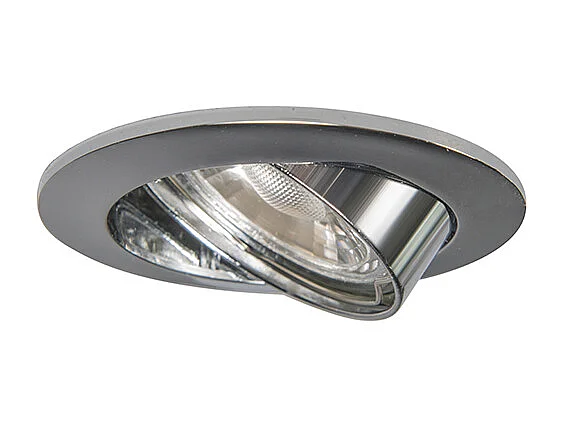 Ensemble de 10 spots encastrés chromés inclinables - Edu